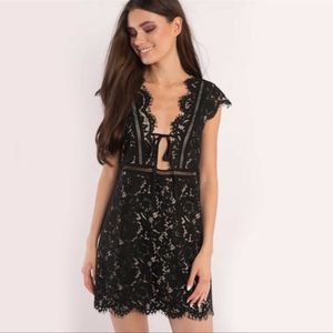 Tobi lace tie front cocktail dress